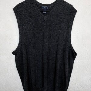 Vintage Dockers Charcoal Gray Knit Sweater Vest | XXL | Grandpa Core Minimalist